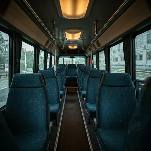 Intérieur cuir noir Van VIP chauffeur privé Paris