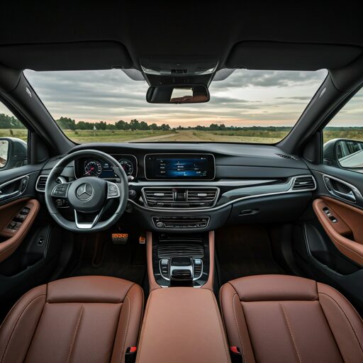 Intérieur cuir Van VIP chauffeur privé Paris