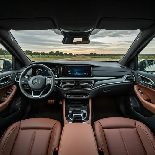 Intérieur cuir Van VIP chauffeur privé Paris