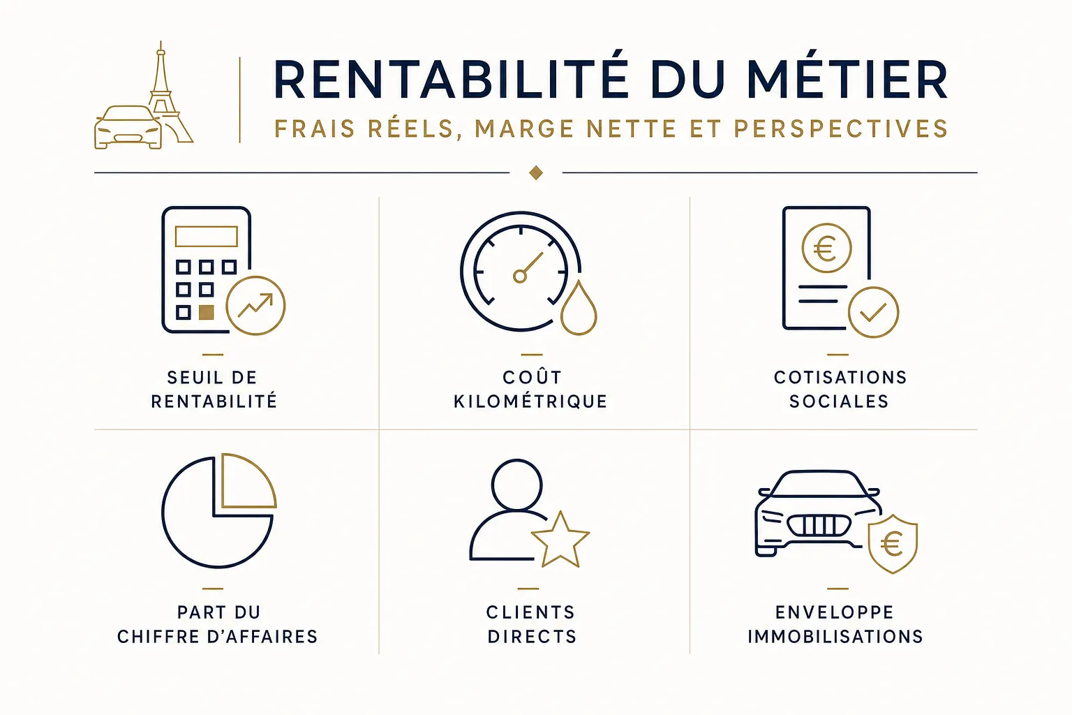 Infographie : Rentabilité du métier : frais réels, marge nette et perspectives